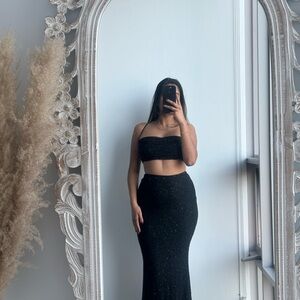 Elegant Black Women's Co-ord set